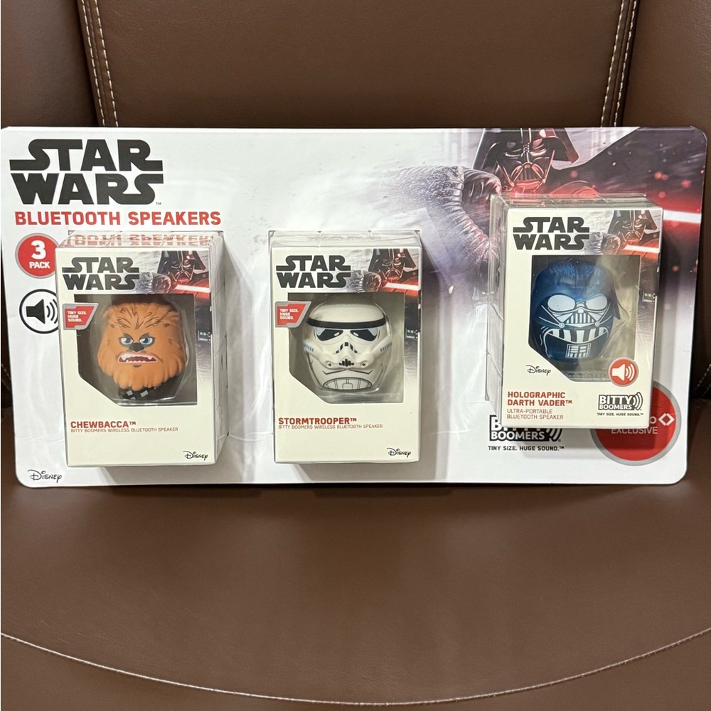 3 STAR WARS Bitty Boomer Bluetooth speaker Chewbacca Stormtrooper Darth Vader